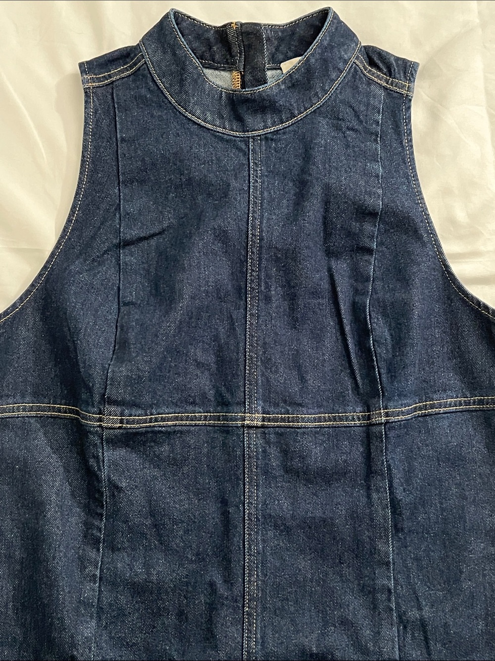 Calvin Klein Jeans Dark Denim Midi Dress L - Picture 5 of 14